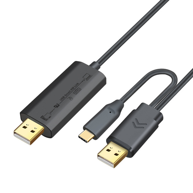 Computer USB Cable PC to PC Data Transfer Cord USB-C USB-A Windows 11 10 8 7 Vista MAC for USB 3.0 High Speed Easy File Sync