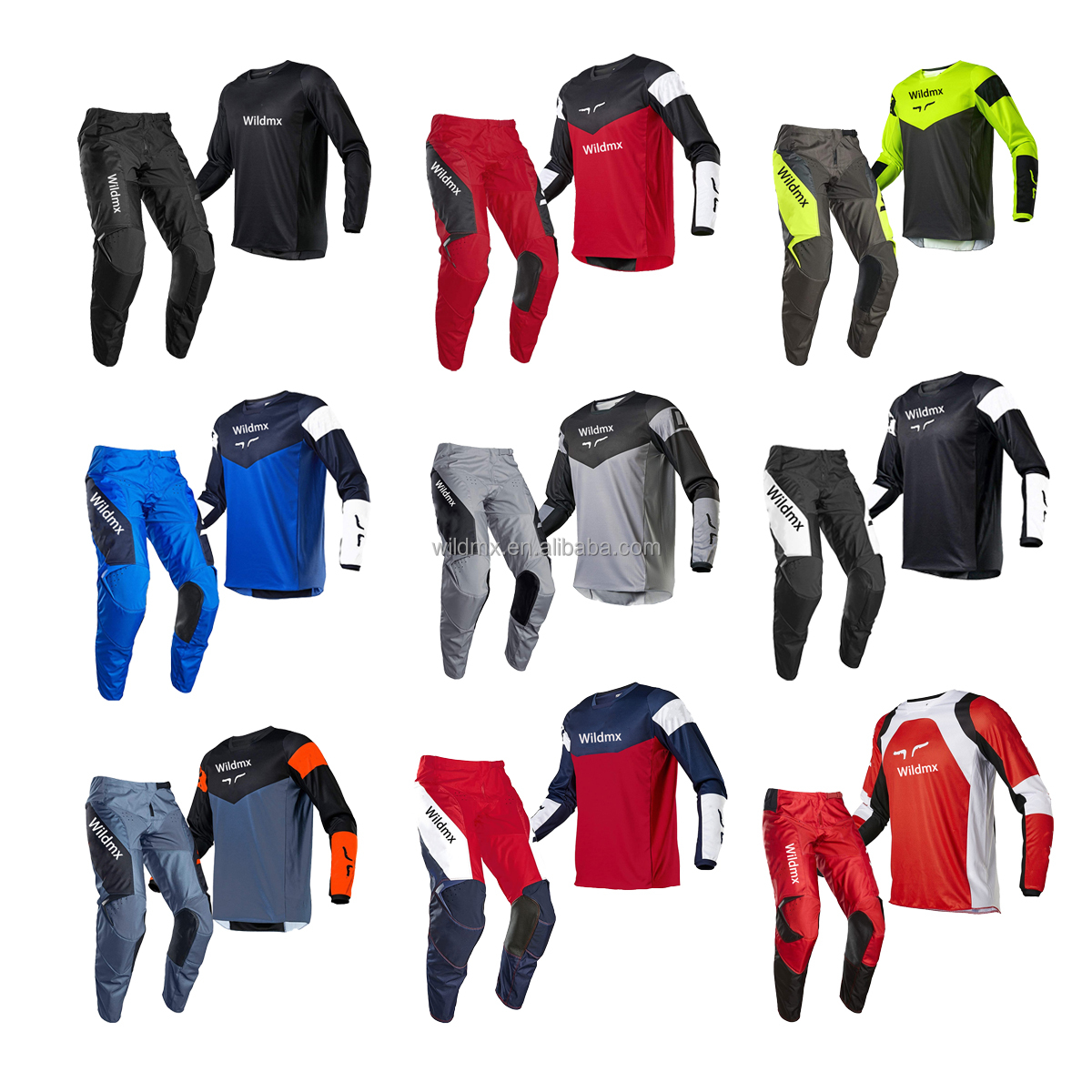 Wildmx по индивидуальному заказу 2021 180 revn мотокросса брюки & Джерси комбо для мотокросса Mx гоночный костюм мотоцикла Мото Байк Mx Atv