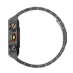 AK81 Smart Watch with Flashlight Steel Strap 1.46" BT Call Heart Rate Monitor 100+ Sport Modes IP68 Waterproof Outdoor Sports - Product Image 5