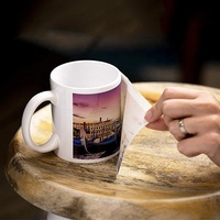 Tasses à café blanches simples de 11 oz avec impression personnalisée par sublimation, changement de couleur, mug en céramique magique blanc à sublimer