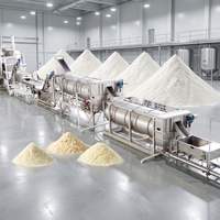 Fabrieks prijs automatische 2000 kg/uur aardappelpoeder en -vlokken productielijn voor aardappelpoeder verwerkingsinstallatie