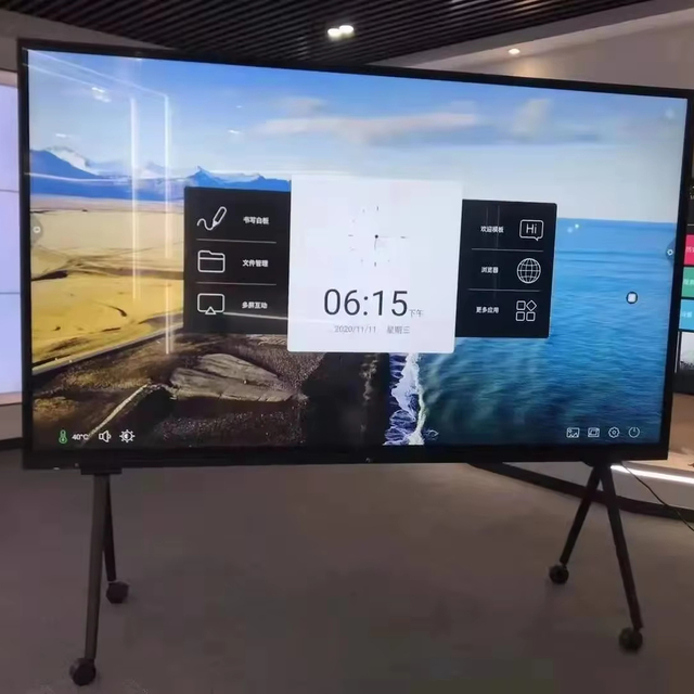 Indoor 136inch Ultra-thin HD Led Display Smart Tv P1.5 P1.8 COB Mobile All-in-one Led Video Wall Conference Room