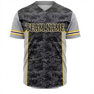 Camiseta de Béisbol para Hombre, Cuello en V, Roja y Negra, Manga Corta, Sublimada, con Nombre del Equipo y Logotipo Frontal, Corte Deportivo, Largo Regular - Product Image 3