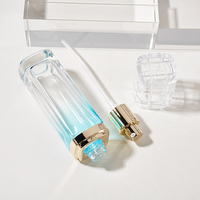 Ensemble de flacons et pots en verre transparent mat luxueux personnalisés 40/100/120 ml avec pompe, stock disponible, logo imprimable, emballage cosmétique