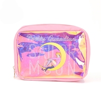Bolsa de Cosméticos Sailor Moon Rosa al por Mayor para Niña, Bolsa de Aseo Portátil, Bolsa de Maquillaje, Organizador de Maquillaje de un Solo Hombro, Tsukino