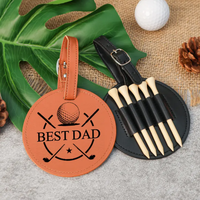 Porte-tee de golf gravé avec logo, tee rond, sac à tee réglable, étiquette pour sacs de sport, cadeau unique, accessoires de golf