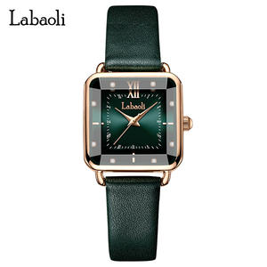 นาฬิกาผู้หญิงหน้าปัดสี่เหลี่ยมหรูหราเรียบง่ายกันน้ำนาฬิกาควอทซ์สุดหรู - Product Image 1