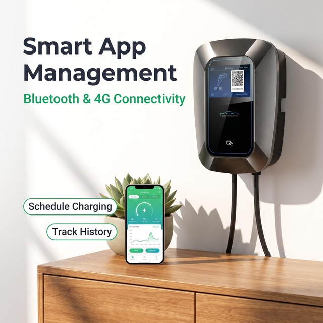 Single&3-Phase Compatible 22kW EV Charger with 4G+BT APP, Card Start,IP55/IP65, CE/TUV, for Home & Commercial Ev Charger Station