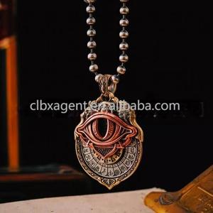 Collier tendance en alliage <span class=keywords><strong>de</strong></span> zinc plaqué or avec pendentif œil <span class=keywords><strong>de</strong></span> divination et zircon, chaîne à maillons, pour <span class=keywords><strong>la</strong></span> divination <span class=keywords><strong>de</strong></span> votre <span class=keywords><strong>destin</strong></span> - Product Image 3