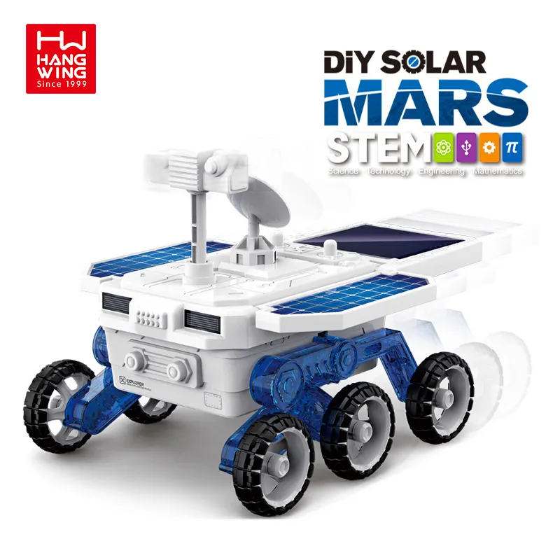 HW STEM Ciência Solar Powered Crianças Brinquedos Eco-Engenharia Brinquedos Solar Rover Kit DIY Solar Power Mars Exploração Carro 4x4 6 Rodas