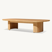 Custom-made Nordic-style China-made Outdoor Sofa Set Solid Wood Frame Weatherproof Rot-resistant Teak Furniture for Gardens