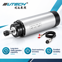 Moteur de broche CNC refroidi par air UTECH 800W 1.5KW 2.2KW haute vitesse pour machine de gravure CNC et routeur à bois
