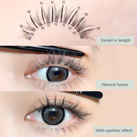 Extensions de cils en grappe 3D faites à la main, 5 rangées, 0,07 mm, éventails individuels, faux cils en grappe, vente en gros