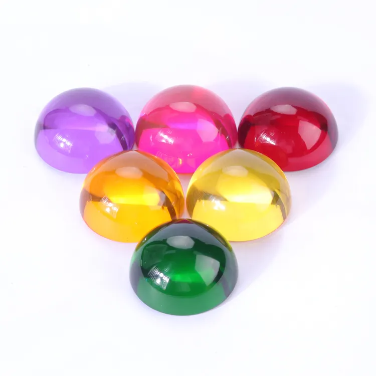 Custom acrylic resin colored solid dome hemisphere half ball for kids toy bricks building blocks