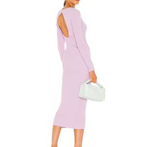 Runwaylove E3682 abito lungo slim lavorato a <span class=keywords><strong>maglia</strong></span> sottile senza schienale all'uncinetto <span class=keywords><strong>rosa</strong></span> di nuovo design - Product Image 5