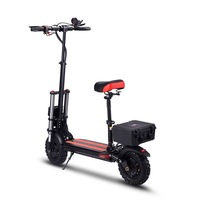 Trottinette électrique tout-terrain 11 pouces à double moteur pour adultes, 48V 1000W, charge 200kg, robuste, pliable, avec phares doubles
