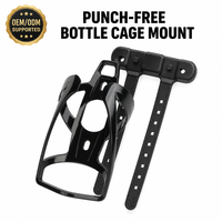 Support universel léger et durable pour porte-bidon de vélo sans perçage, base en silicone avec plaque en acier intégrée pour VTT
