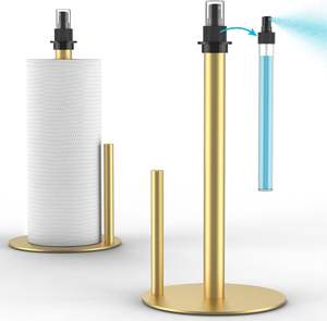 Distributeur de papier essuie-tout pour comptoir, porte-serviettes en papier de cuisine avec flacon pulvérisateur - Product Image 1