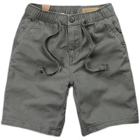 Short de plage décontracté d'été pour homme Short de course ample en pur coton délavé Short de course à imprimé brodé de logo personnalisé