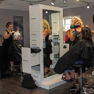 Cheveux blancs stations salon miroir double face miroir station - Product Image 1