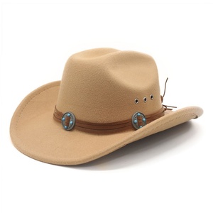 Sombrero de Vaquero de Ala Ancha Estilo Étnico para Hombre y Mujer, Nuevo Estilo de Exportación, Parte Superior Plana, Transpirable, de Poliéster/Algodón - Product Image 3