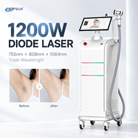 UNT TECH 1200W 808nm Diode Laser 755 808 1064 Machine d'épilation au laser professionnelle