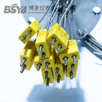 9-Points Integrated Multi-point Thermocouple Signal Device with SUS316L Flange 20MPa High Pressure for Vacuum Furnace