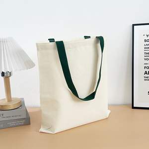 Bolsa de lona reciclable con diseño de moda y logotipo personalizado OEM, venta al por mayor de bolsos con impresión de logotipo personalizado. - Product Image 6