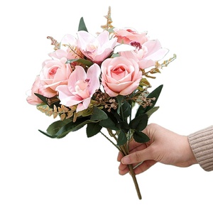 Miniramo de rosas artificiales para decoración del hogar, <span class=keywords><strong>10</strong></span> tenedores, <span class=keywords><strong>10</strong></span> unidades - Product Image 1