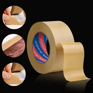 Настраиваемая упаковочная лента из крафт-бумаги с чувствительной к давлению клейкой подложкой, дизайн печати