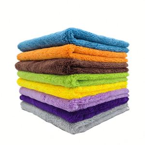 500GSM Compressed Knitted Edgeless Square <b>Microfiber</b> Fabrics Car Drying <b>Towel</b> 70/30 Blend Premium Auto Detailing Scratch-Free - Product Image 4