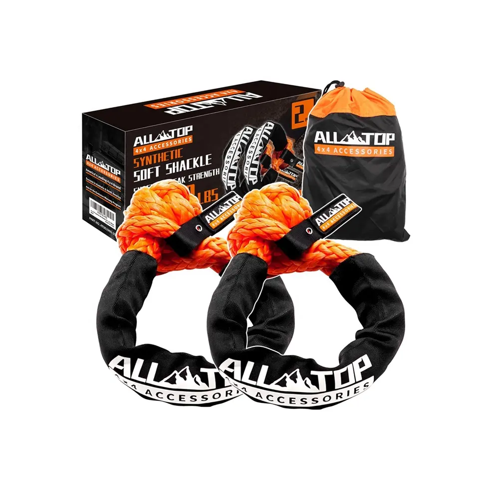 Alta Qualidade Veículo Ao Ar Livre de Emergência 4x4 4WD Off Road Veículo 1/2 "3/4" 7/16 "Sintético Soft Shackle Rope Recuperação