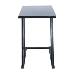 Table basse en acier <span class=keywords><strong>noir</strong></span> avec plateau en verre trempé table basse en métal avec miroir table d'appoint de luxe canapé - Product Image 3