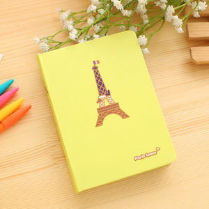 CAHIER PERSONNALISÉ 2026 A5 <span class=keywords><strong>Paris</strong></span> Tower à couverture rigide rose jaune CAHIER pour ÉTUDIANTS - Product Image 2