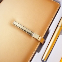 Ensemble cadeau de luxe pour bureau : thermos, carnet à couverture rigide en PU avec stylo et clé USB