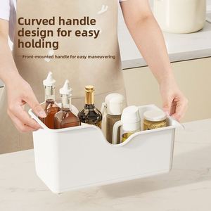 Kitchen Cabinet <b>Storage</b> Box Pot Pan Cover Wheels Seasoning Jar Organizer Sink Sundries Large Capacity Shelf PP Plastic - Product Image 3