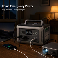 Générateur solaire portable 600W avec panneau 100W - Station d'alimentation rechargeable pour aérateurs de pêche, lampes frontales, détecteurs et bateaux à appâts
