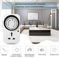 Minuteur mécanique programmable 220V 16A avec prise électrique