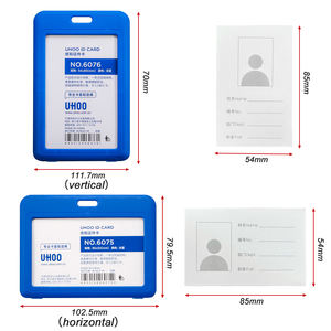 Двусторонний чехол для ID-карт UHOO Fashion из ПВХ с шелкографией и шнурком – портативный рекламный бизнес-подарок для путешествий - Product Image 3