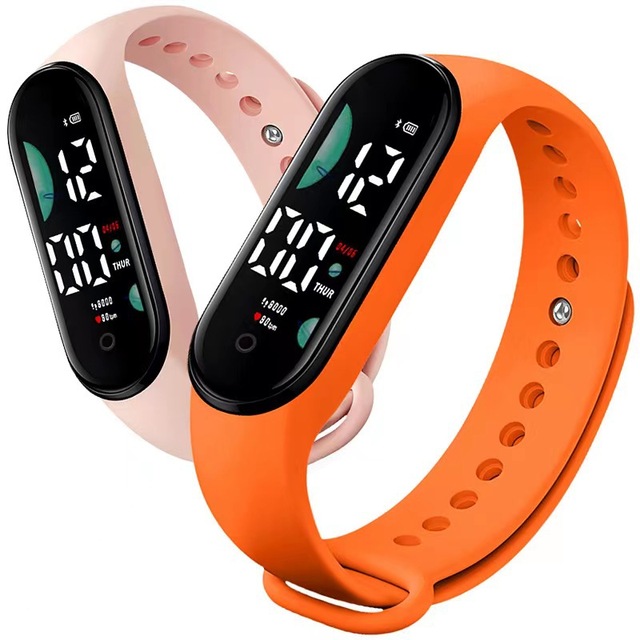 2024 Factory Touch Screen Led Band Watch Electronic Waterproof Bracelet Men Kids Digital Watch Led Watch