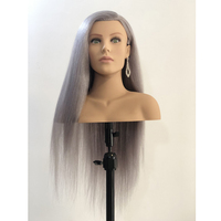 Tête de mannequin en cheveux humains longs pour la pratique et l'entraînement du coiffage, avec épaules et cheveux ciblés