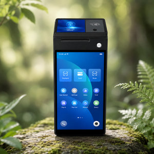 เครื่องอ่านบัตรแบบพกพา Android รองรับ Biometric Bluetooth NFC POS สำหรับการชำระเงินด้วยระบบสแกนเส้นเลือดฝ่ามือ เหมาะสำหรับธุรกิจค้าปลีก ร้านอาหาร และการจัดการโรงแรม - Product Image 1