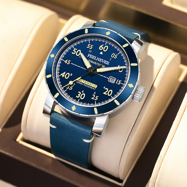 LIGE FN1803 Sapphire Crystal Automatic Mechanical Men Diver Watch 500M Waterproof Japan 8215 Luxury for Swiss Luminous Nylon