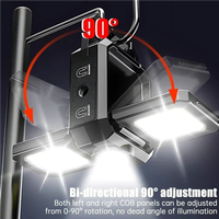 Lampe de travail Brightenlux COB magnétique rechargeable, lampe torche porte-clés pliable avec mousqueton, lumière USB EDC pour situations d'urgence