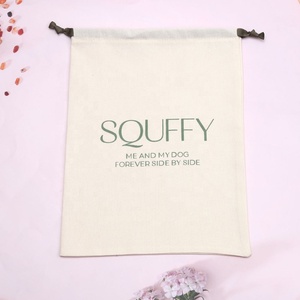 10*15cm Cotton Linen Drawstring Bags Custom Logo Size Environmental Cotton Canvas Fabric Packing Dust Pouch - Product Image 4