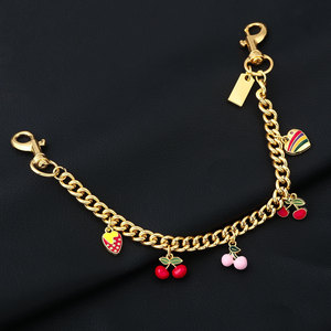 Kadınlar küçük kiraz kalp çok çanta kolye çanta dekorasyon uzatma zinciri anahtarlık - Product Image 6