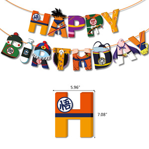 Decoraciones <span class=keywords><strong>de</strong></span> Fiesta con Diseño <span class=keywords><strong>de</strong></span> Goku Super Saiyan, Pancarta <span class=keywords><strong>de</strong></span> Feliz Cumpleaños y Adornos para Cupcakes, Suministros para Fiestas <span class=keywords><strong>de</strong></span> Fanáticos del Anime Infantil - Product Image 4