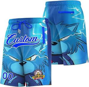 Bsci กางเกงขาสั้นบาสเก็ตบอลกางเกงขาสั้นกีฬาลำลองกางเกงบาสเก็ตบอลกางเกงขาสั้นชายหาดทรงหลวมขนาดใหญ่พิเศษ - Product Image 1