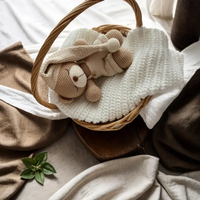 Ours Amigurumi Personnalisé en Crochet, Peluche Douce, Compagnon de Sommeil, Cadeau Personnalisé pour Baby Shower, Animal en Peluche Fait Main pour Enfants