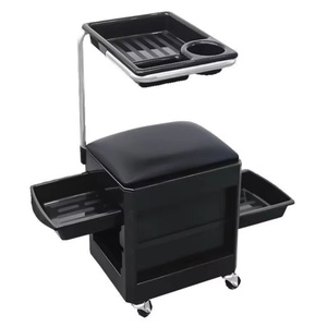 Wss S Modern Pedicure Stool Chair Rolling Storage Tray Cart Fashion Leather <b>Salon</b> <b>Furniture</b> Hair <b>Salon</b> Manicure Station Living - Product Image 3